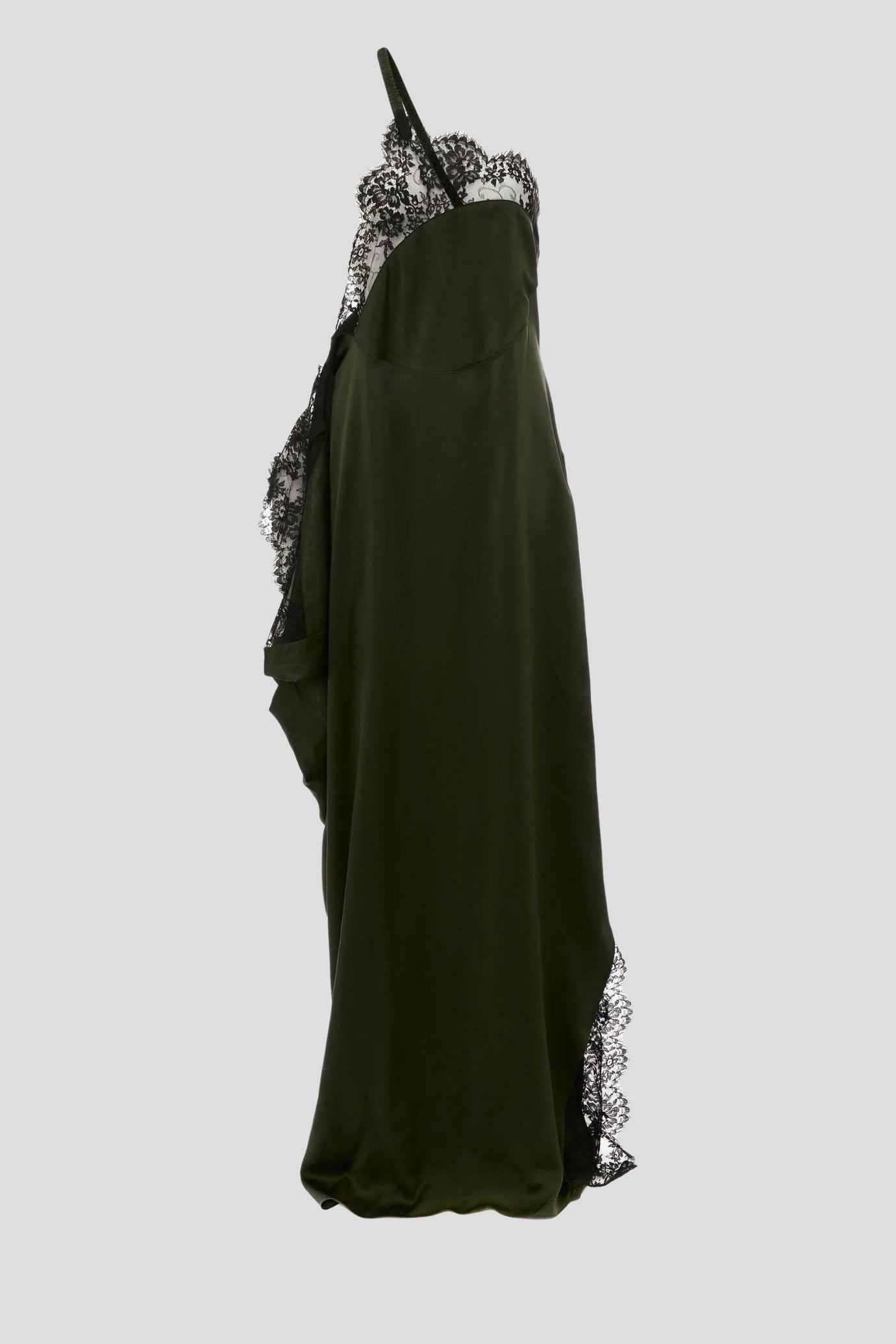 Asymmetric Lace Slip Dress
