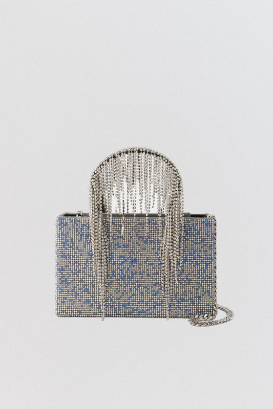 Midi Crystal Fringe Tote