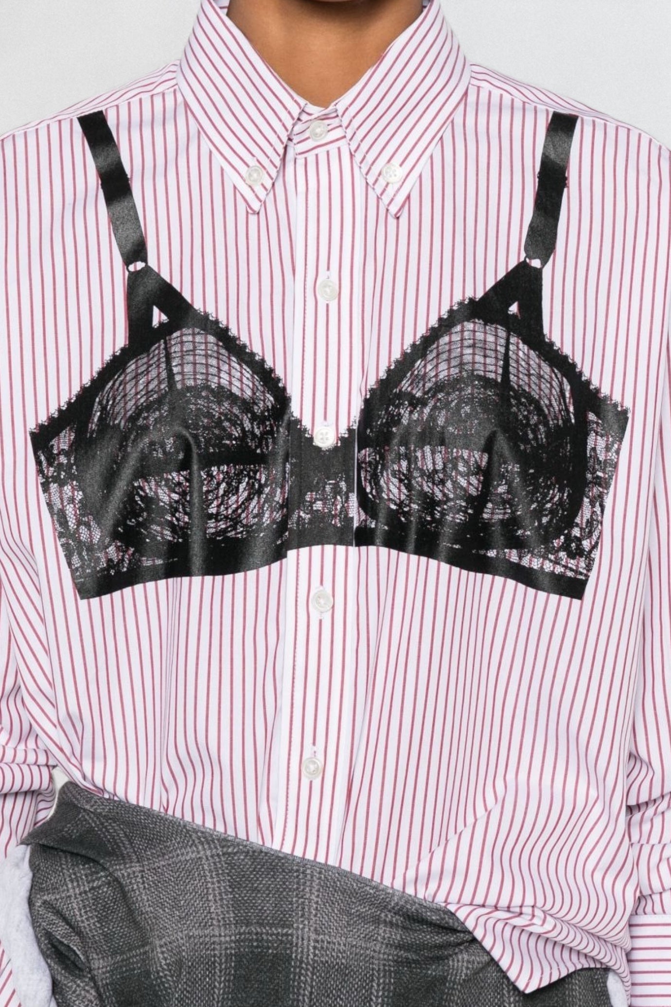 Trompe L’Oeil Button Down Woven Top