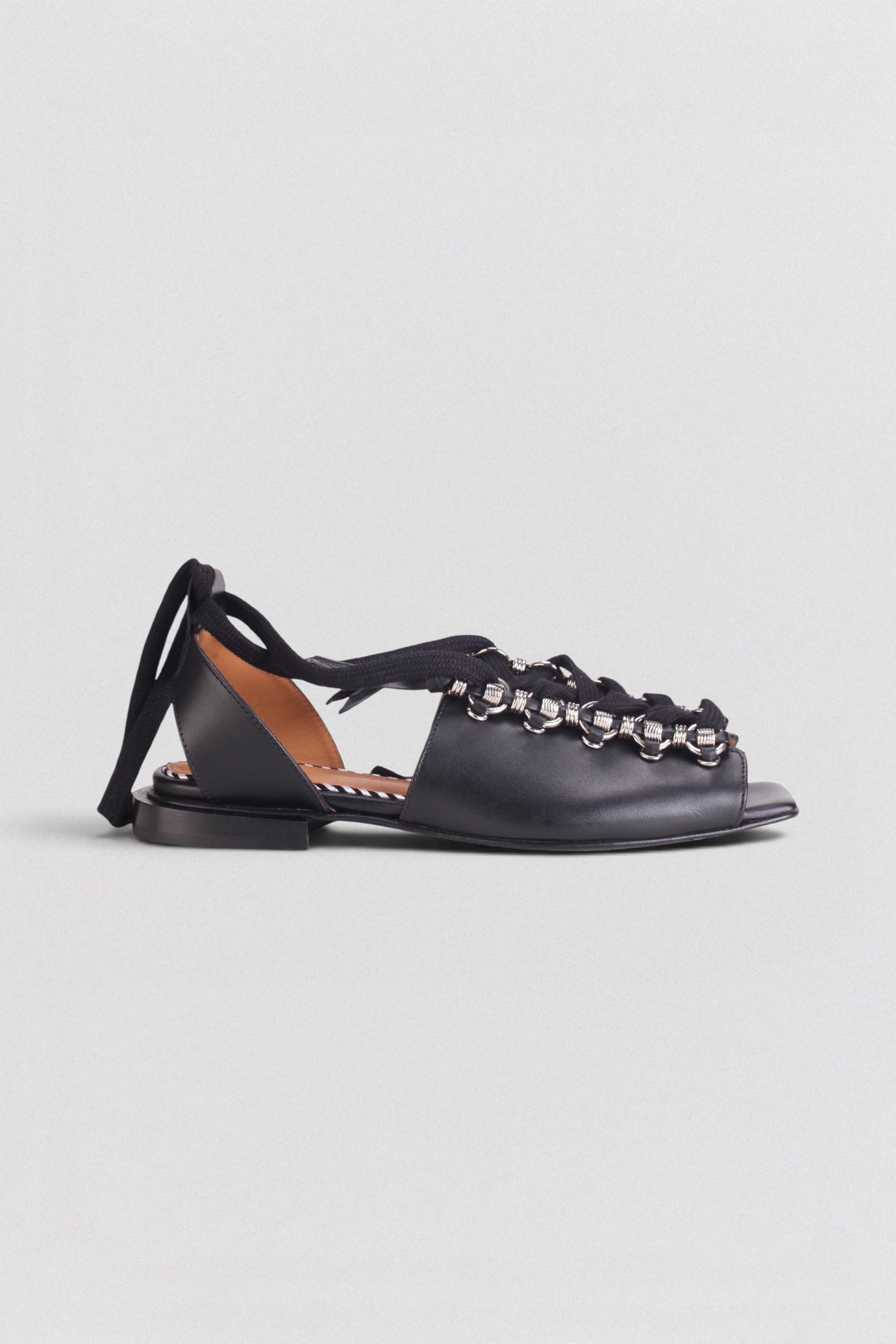 AJ1502 Ring Metal Lace Up Sandals
