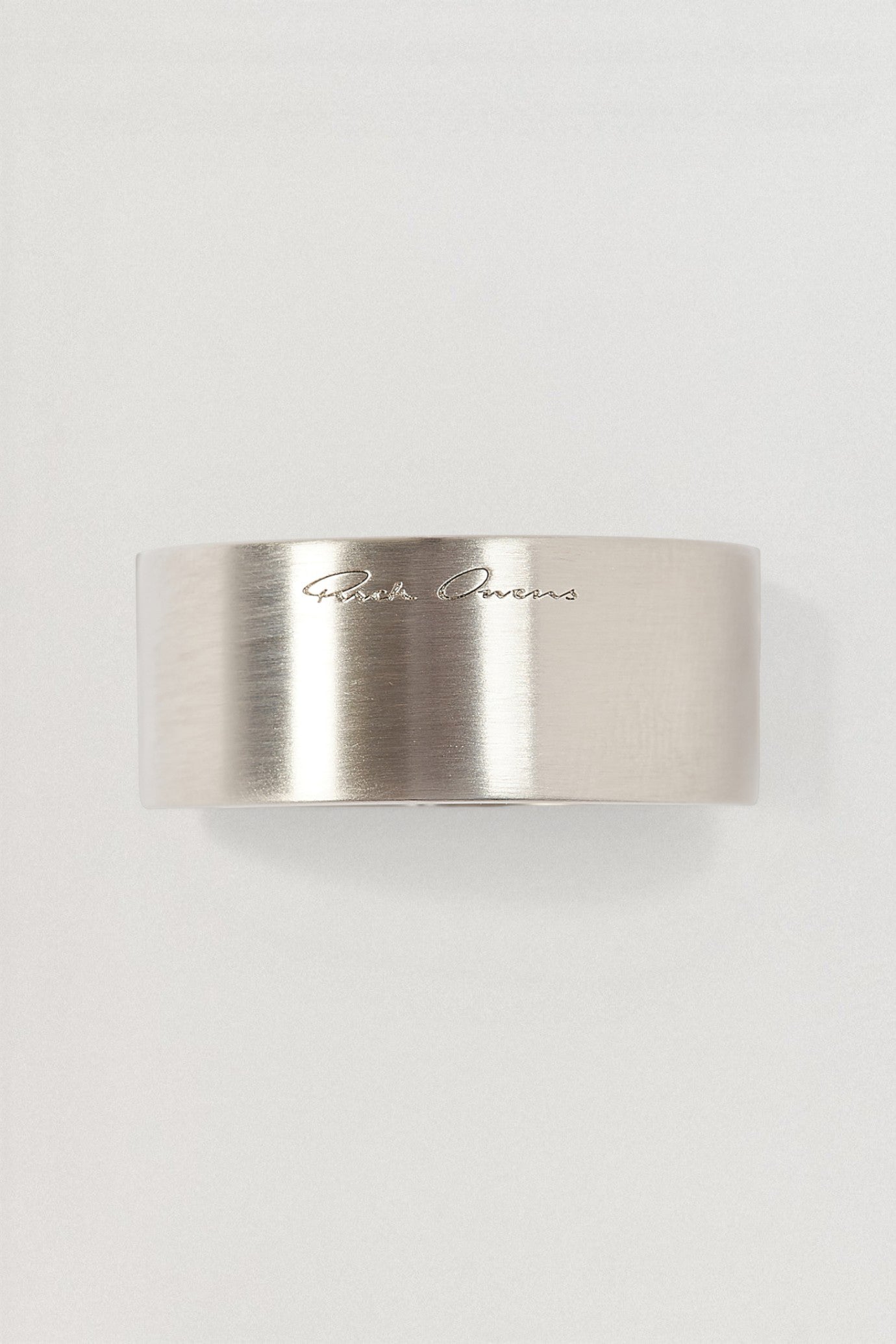 Rick Owens Double Crystal Hollywood Ring in silver with two crystal stone settings