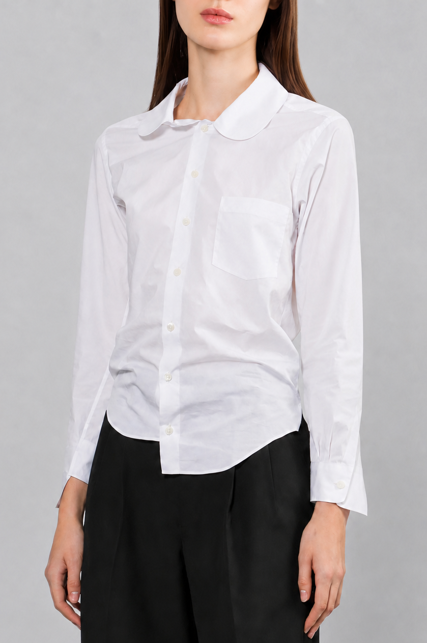 Junya Watanabe Peter Pan Collar Shirt with structured collar detail