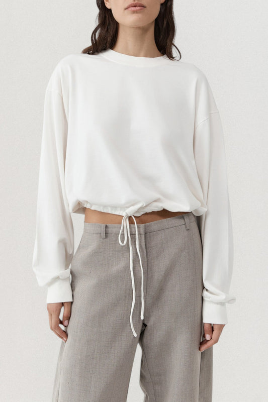 Drawstring Long Sleeve Top