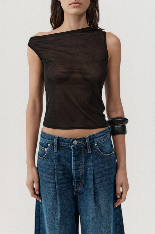 Fine Jersey Asymmetric Top