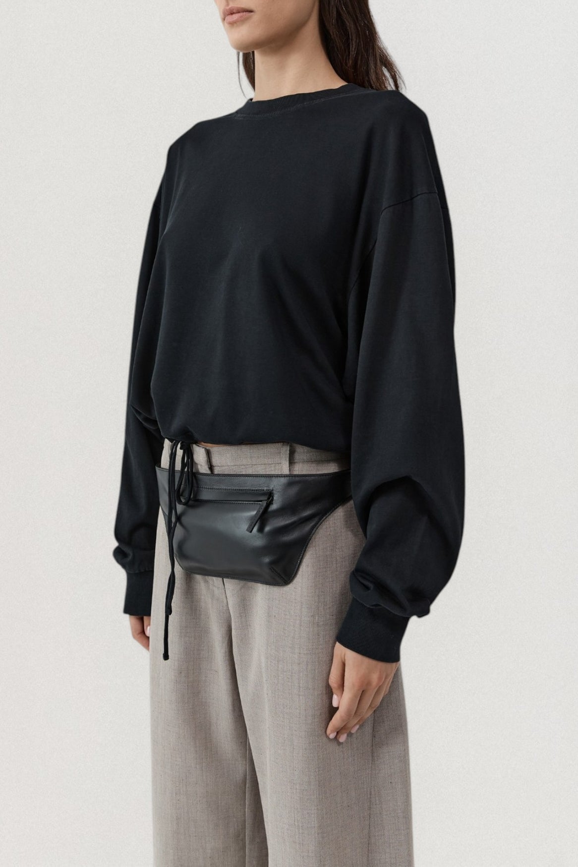 Drawstring Long Sleeve Top
