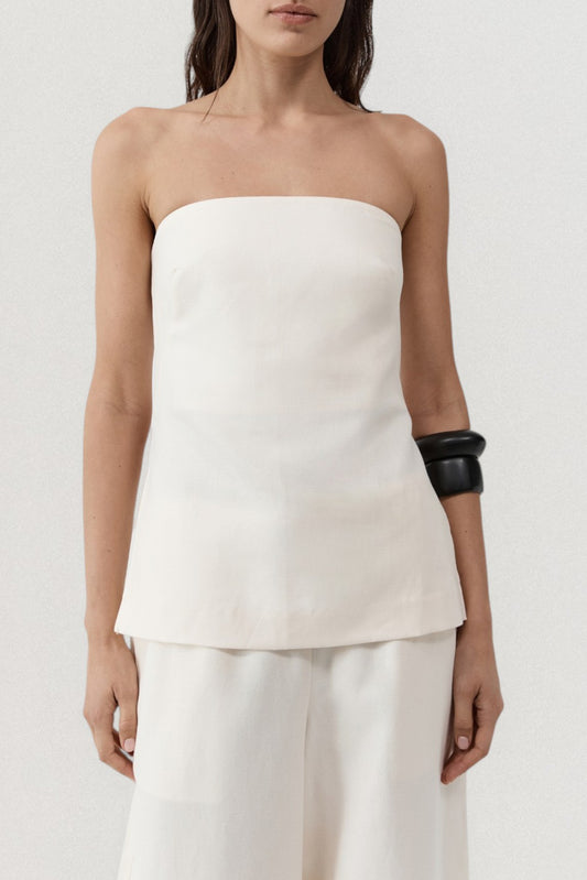 Strapless Rouleau Tie Top