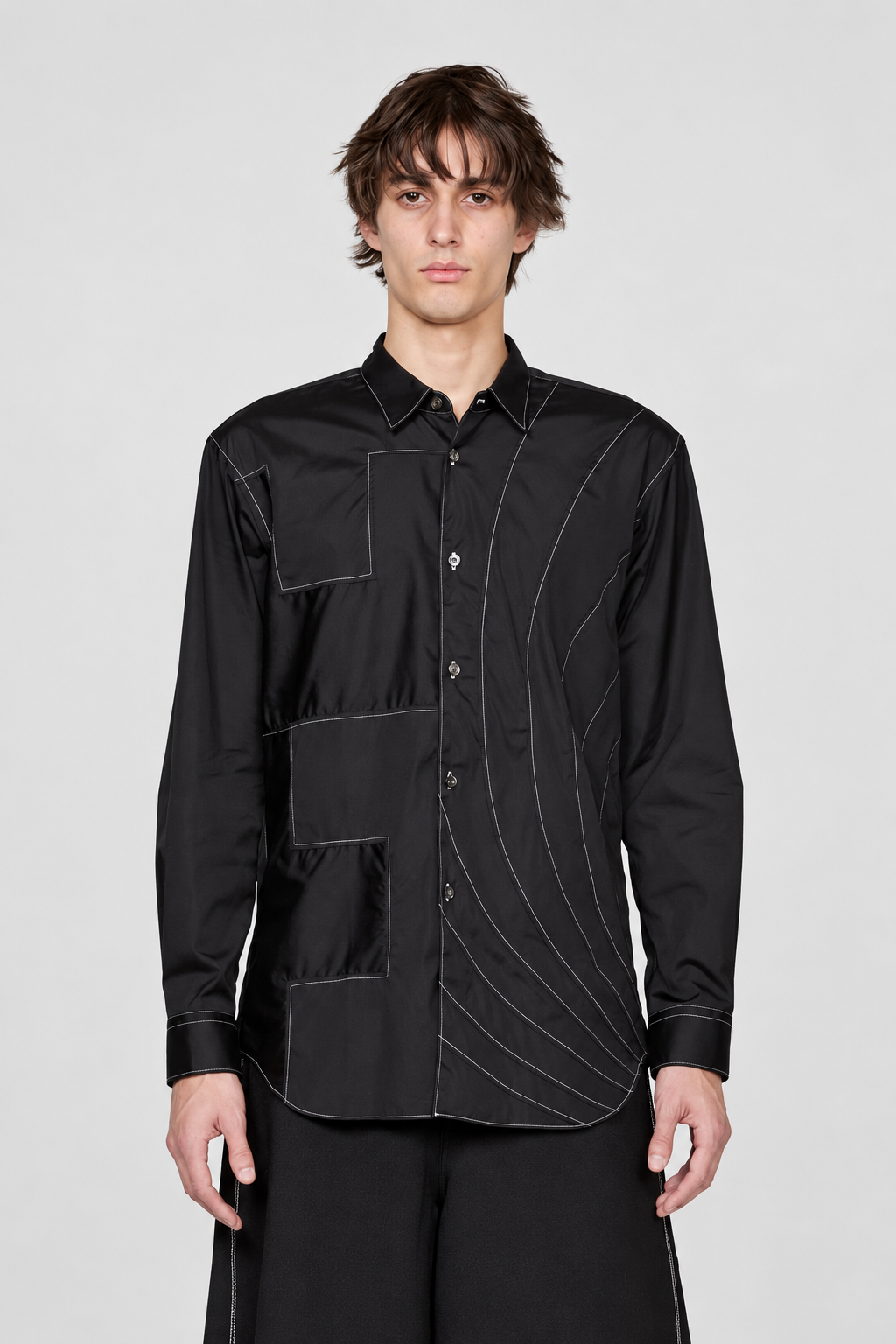 Black Geometric Shirt