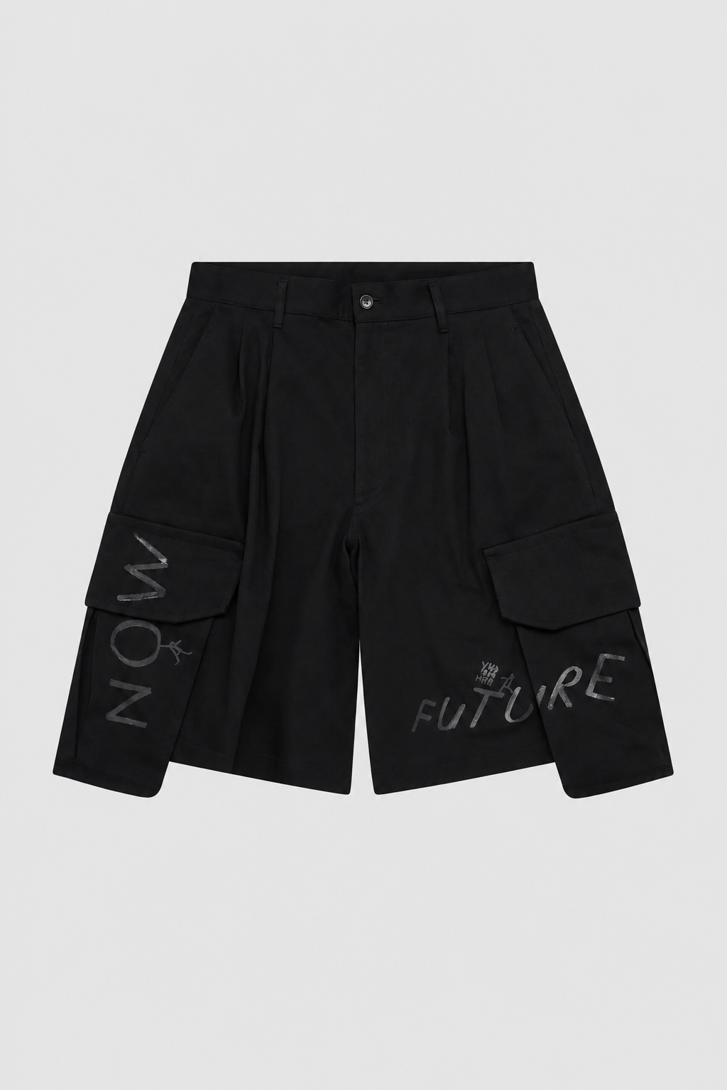 Navy Graphic Cargo Shorts