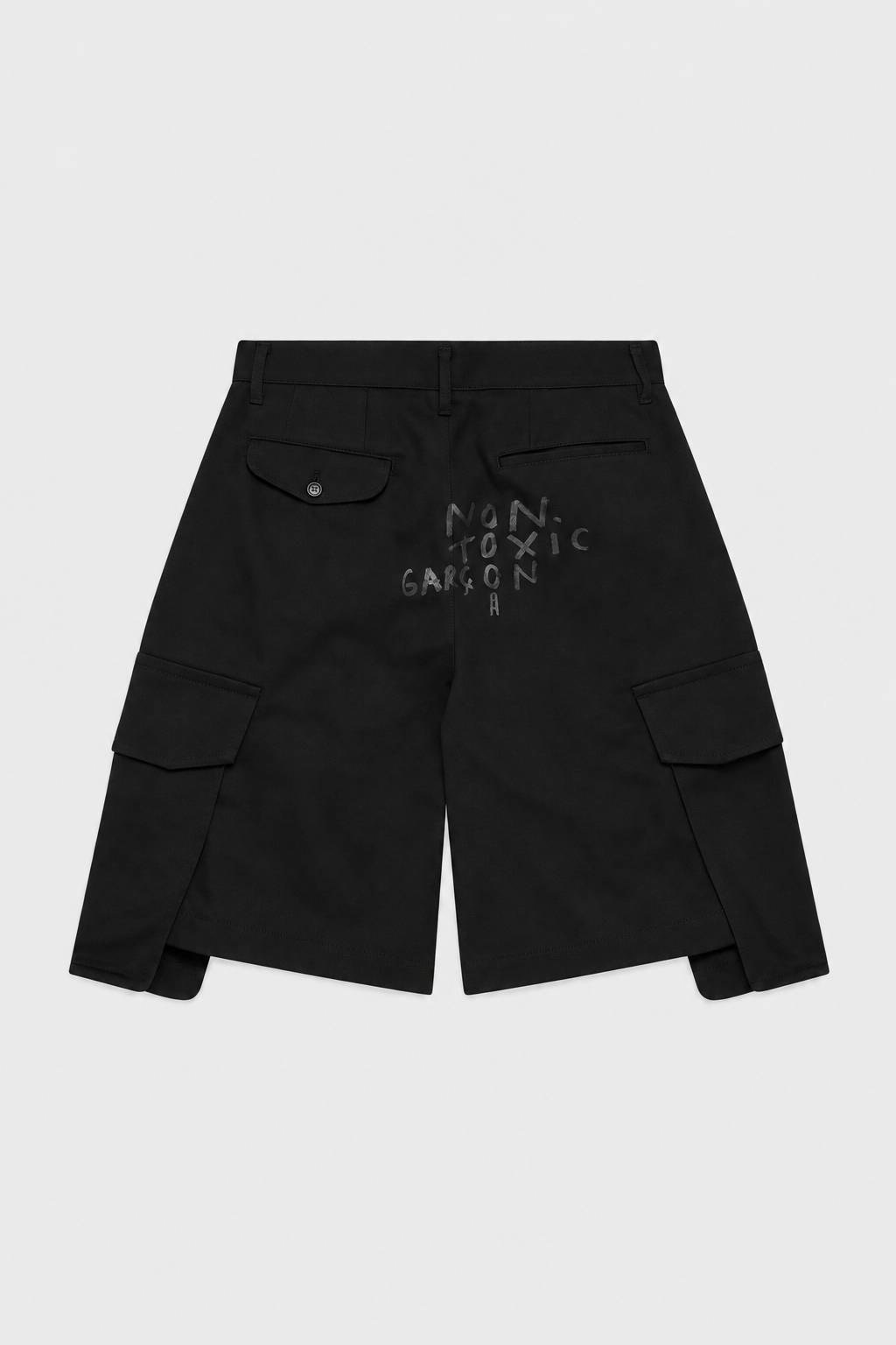 Navy Graphic Cargo Shorts