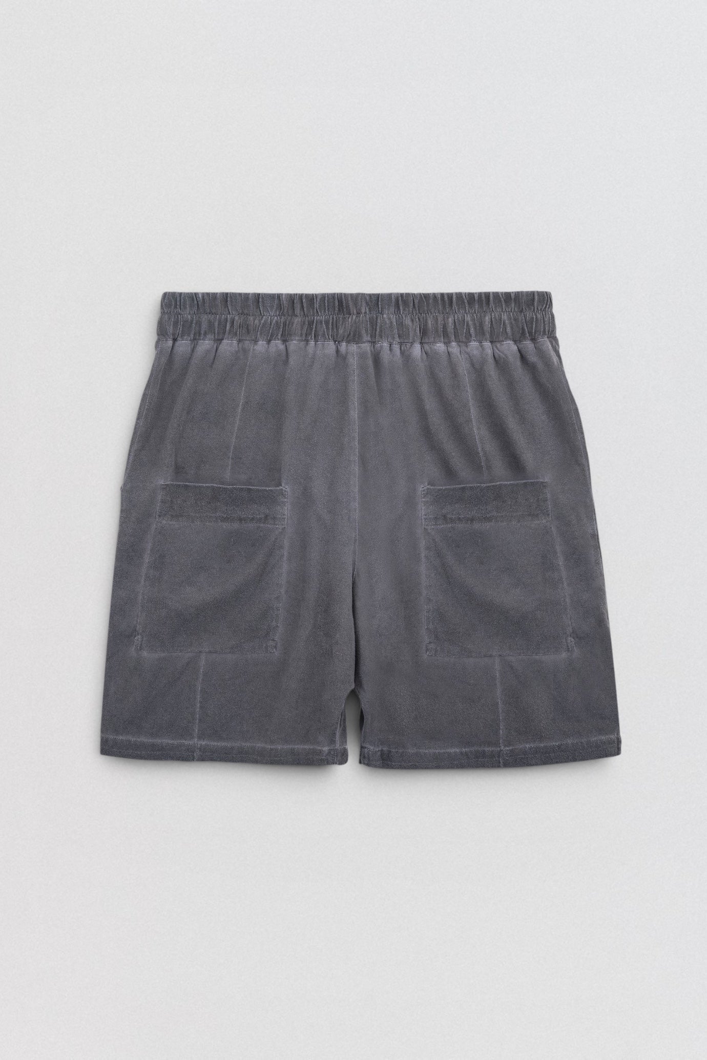 DESU Boxer Shorts back view with oversized back pockets and vertical seam detail