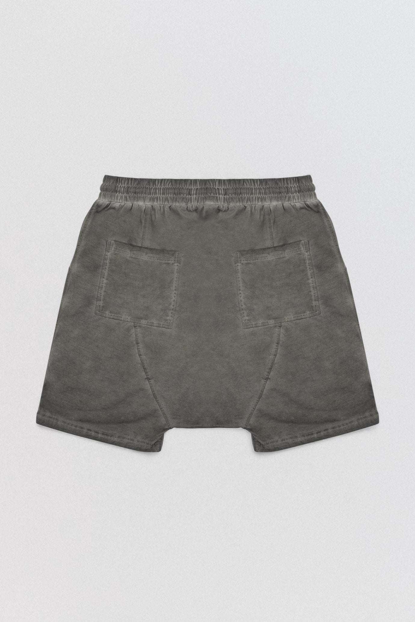 DESU Drop Crotch Shorts back view with triple stitch pocket detail