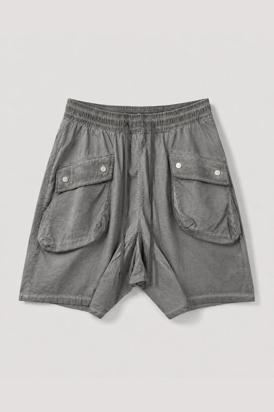 Oversized Utility Shorts Grey