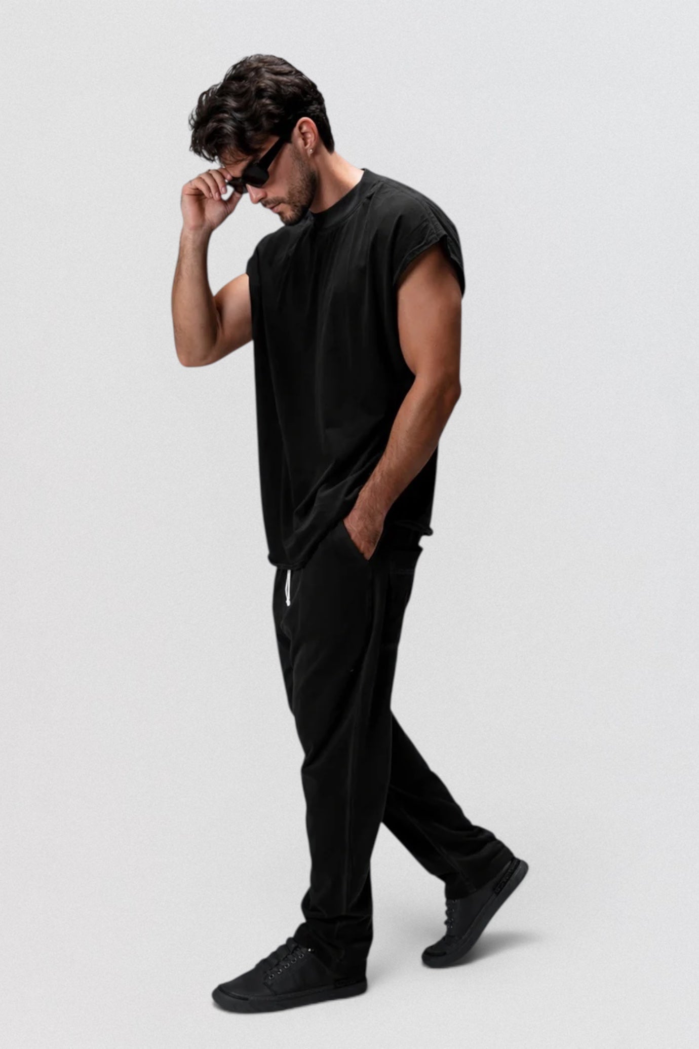 DESU Turtleneck Sleeveless T-Shirt in Supima cotton oversized fit — LABOUTIK Bali