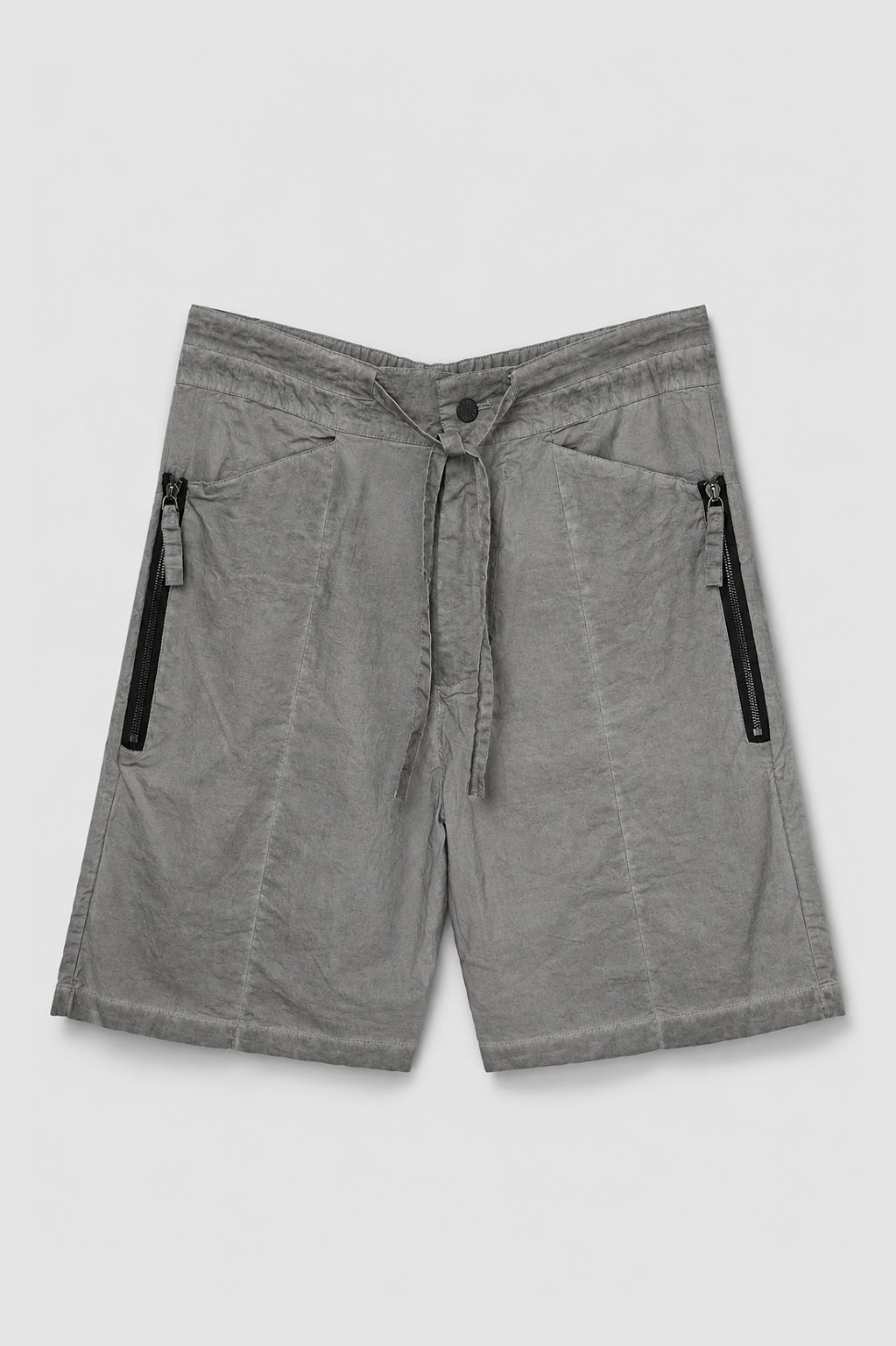 Zipper Pocket Shorts Grey