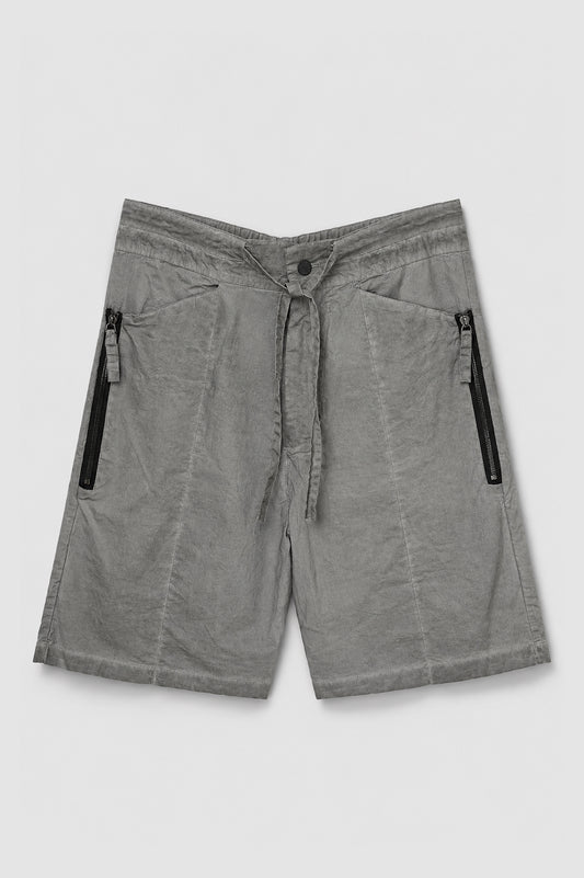 Zipper Pocket Shorts Grey