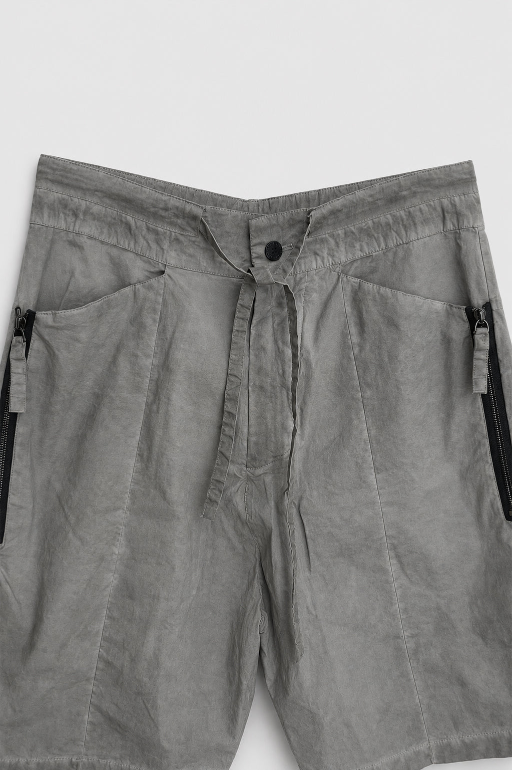Zipper Pocket Shorts Grey