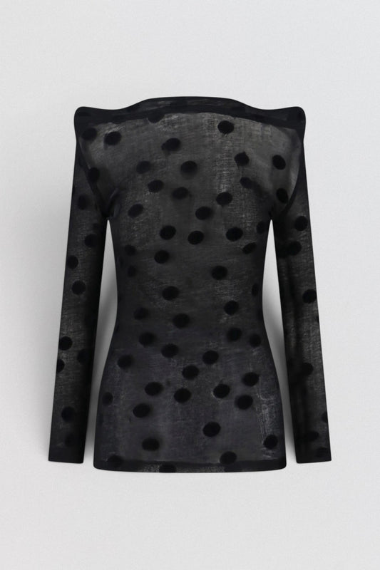 Polka-Dot Padded Top