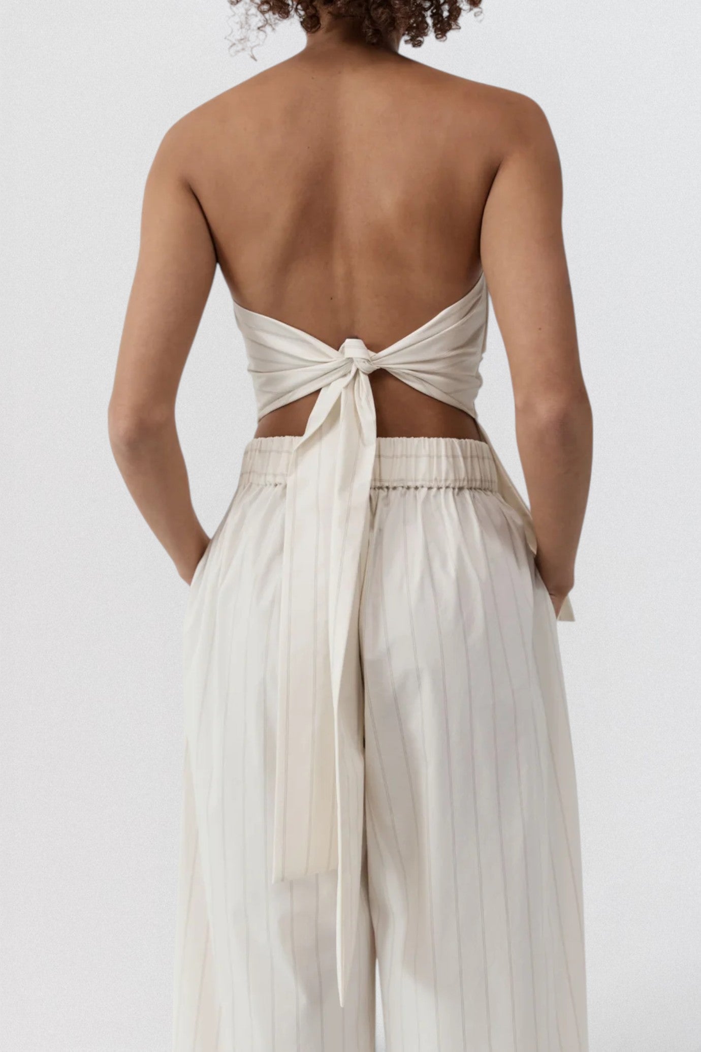Strapless Tie Back Top