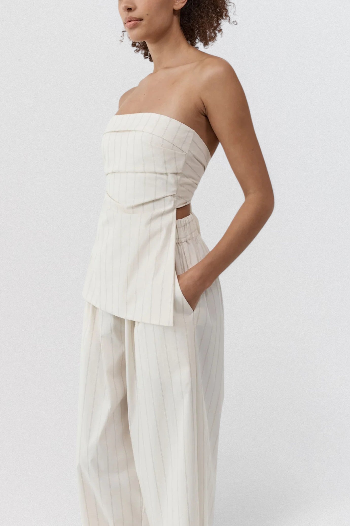 Strapless Tie Back Top