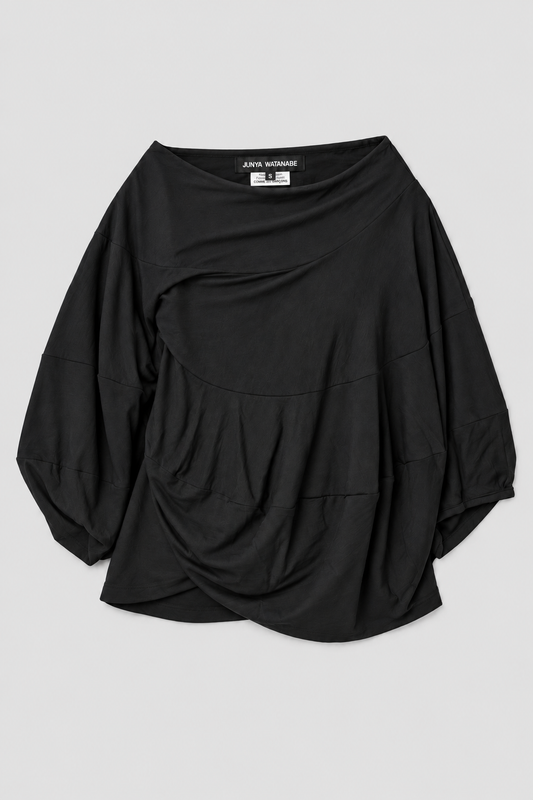 Draped Wool Blouse