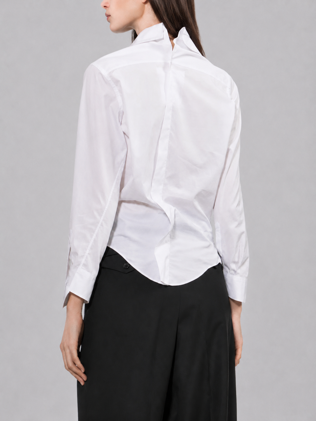 Junya Watanabe Peter Pan Collar Shirt with structured collar detail