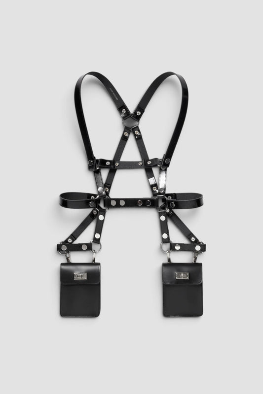 Utility Harness Double Pouch Bag Black