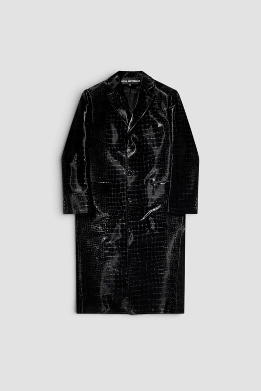Embossed Single Breasted Coat