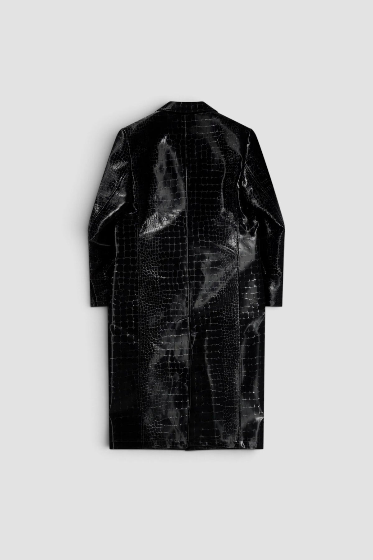 Embossed Single Breasted Coat