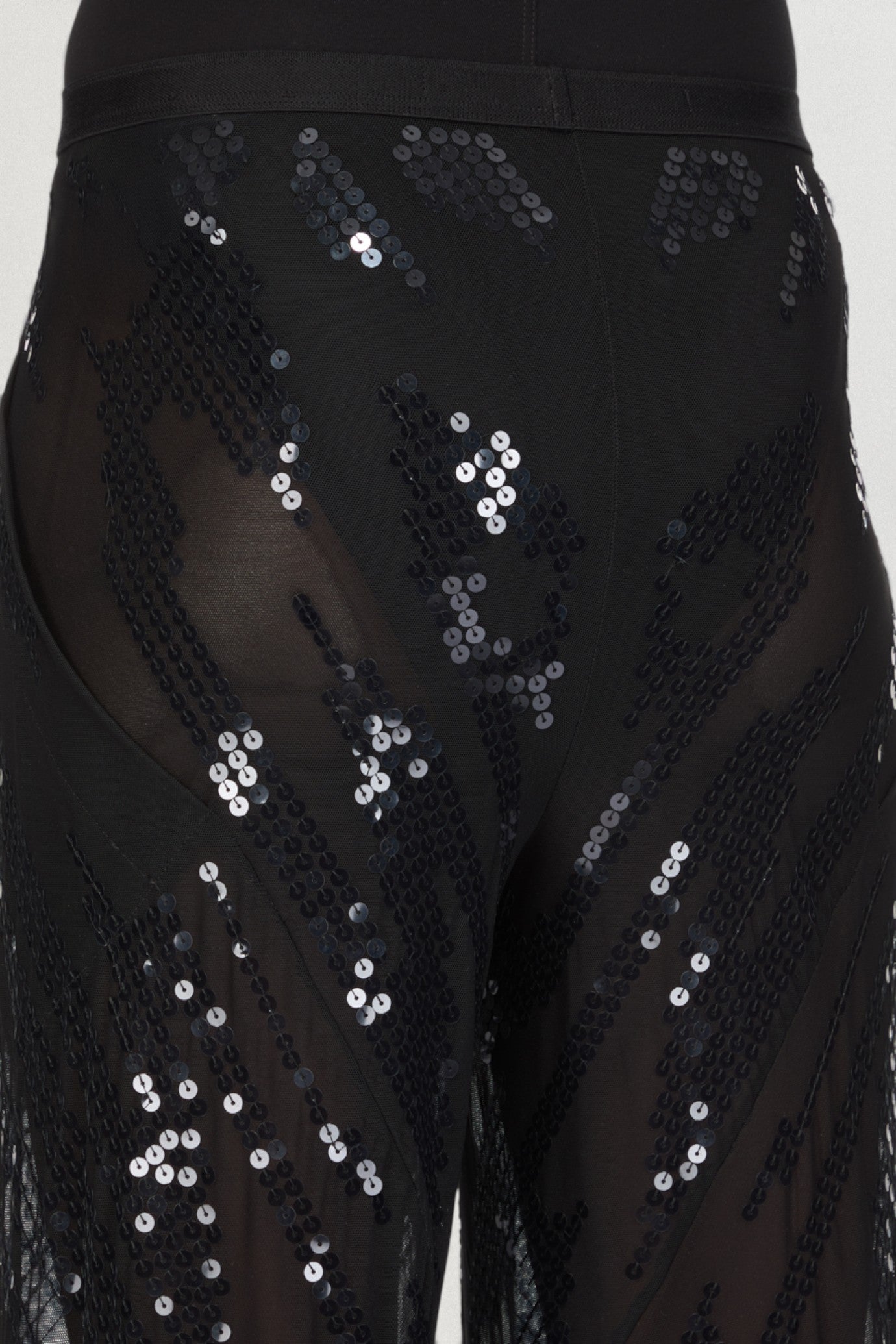 Embroidered Knit Bias Pants