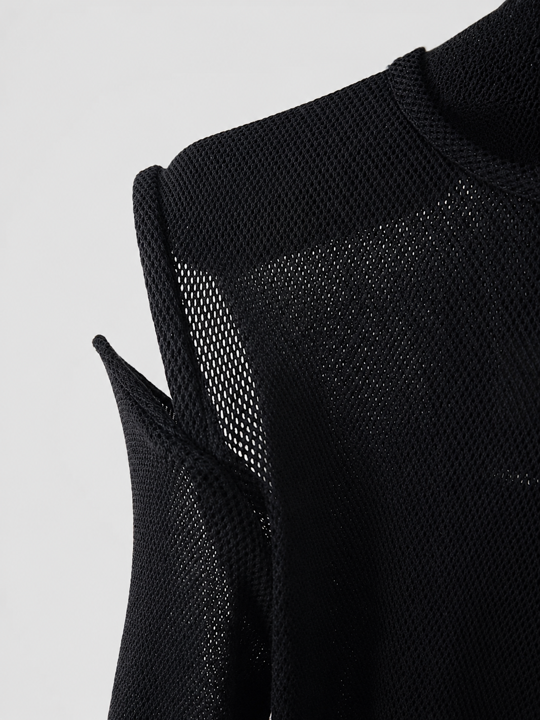 Mesh Hole Shoulder Top