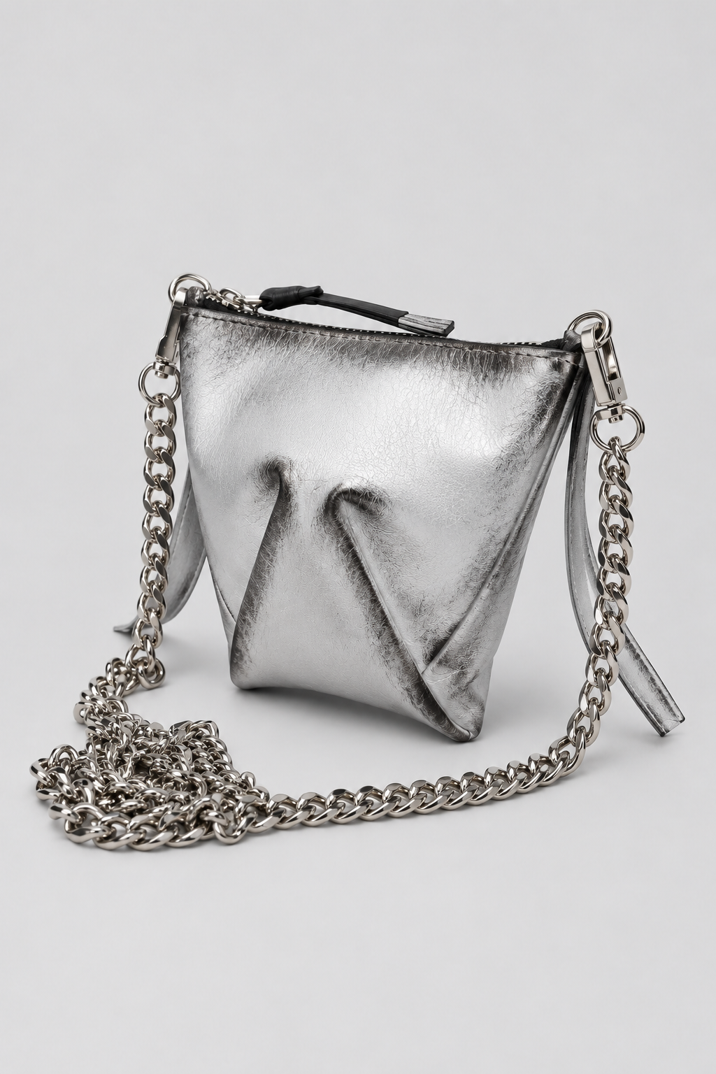 NM9103 Leather Charm Pouch White