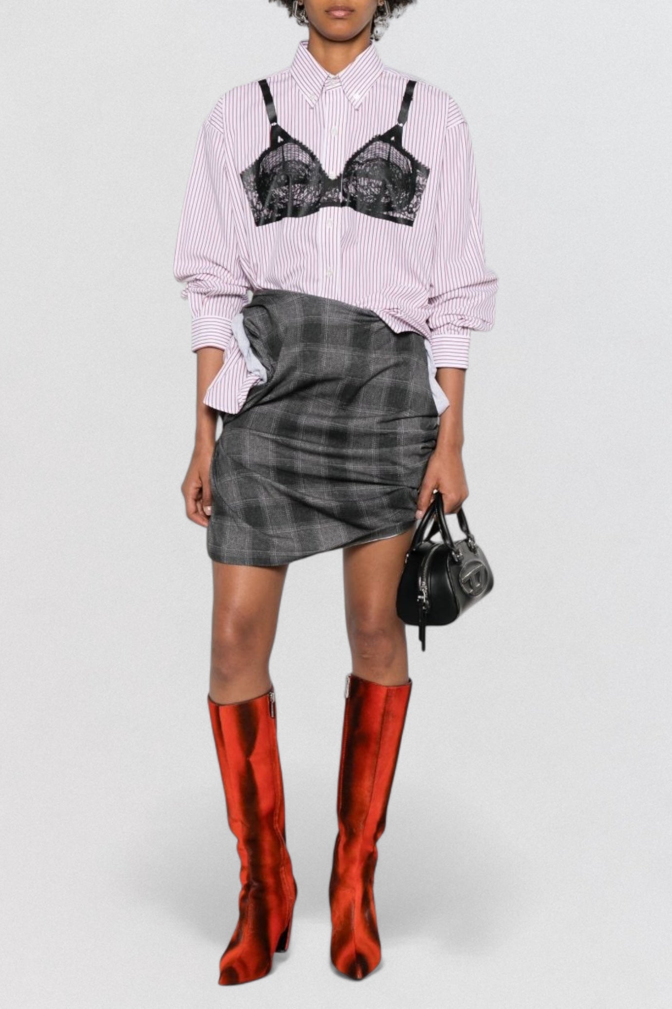 Trompe L’Oeil Button Down Woven Top