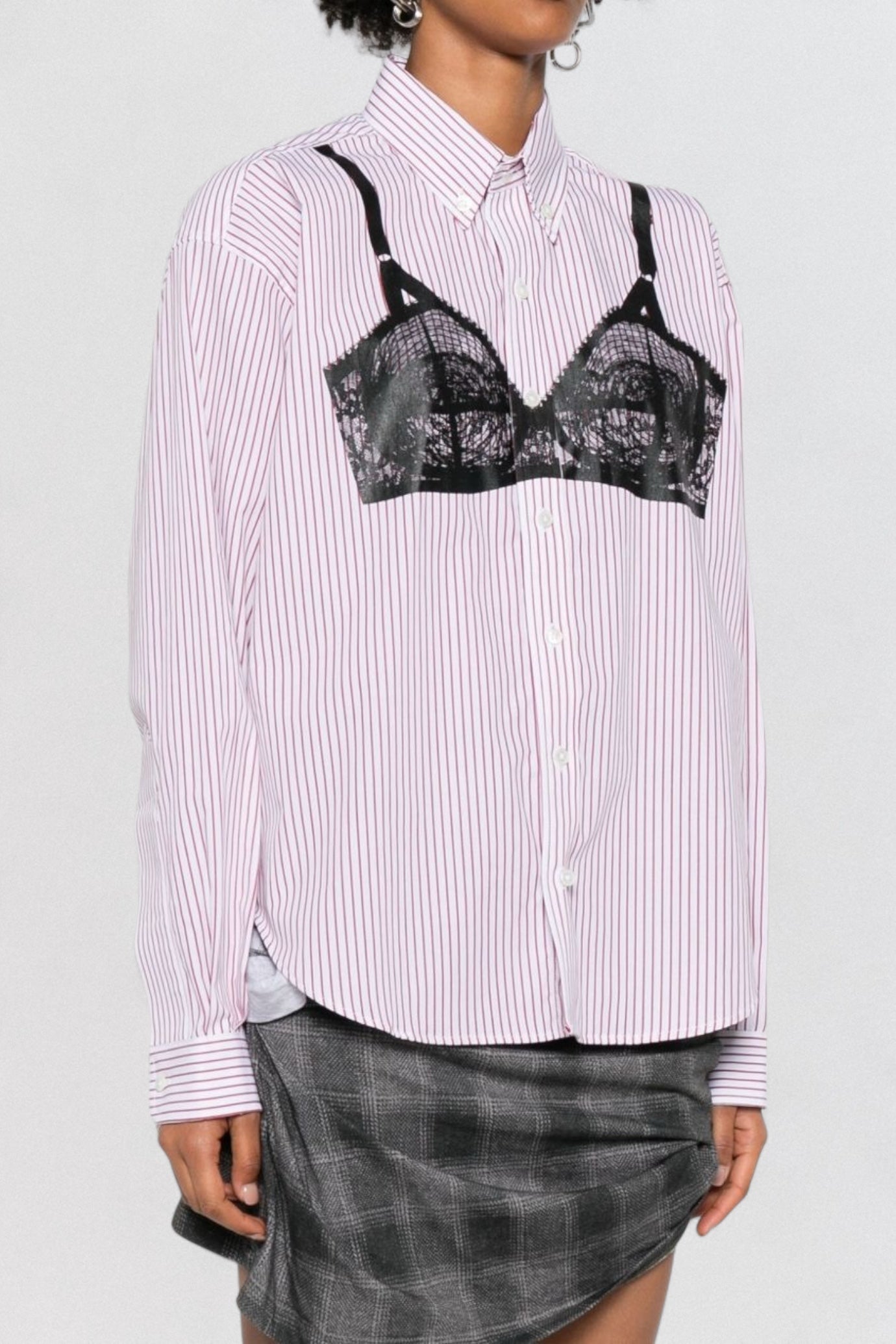 Trompe L’Oeil Button Down Woven Top