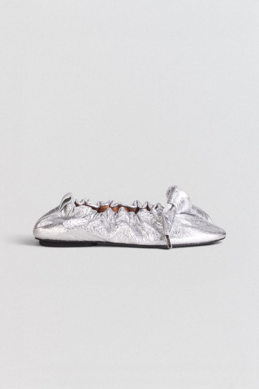 AJ1454 Metallic Leather Ballet Flats