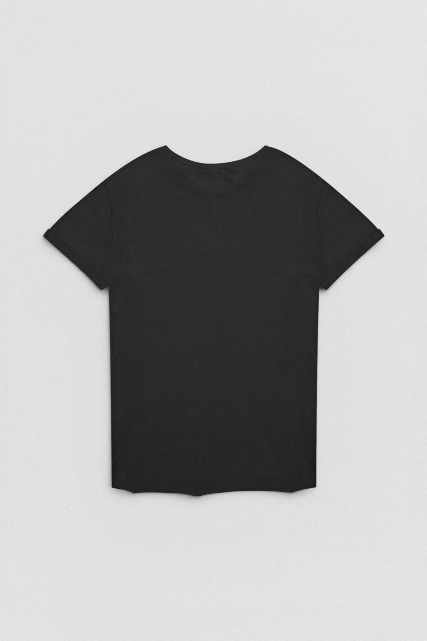 DESU black Supima cotton T-shirt relaxed fit low-cut shoulder — LABOUTIK Bali