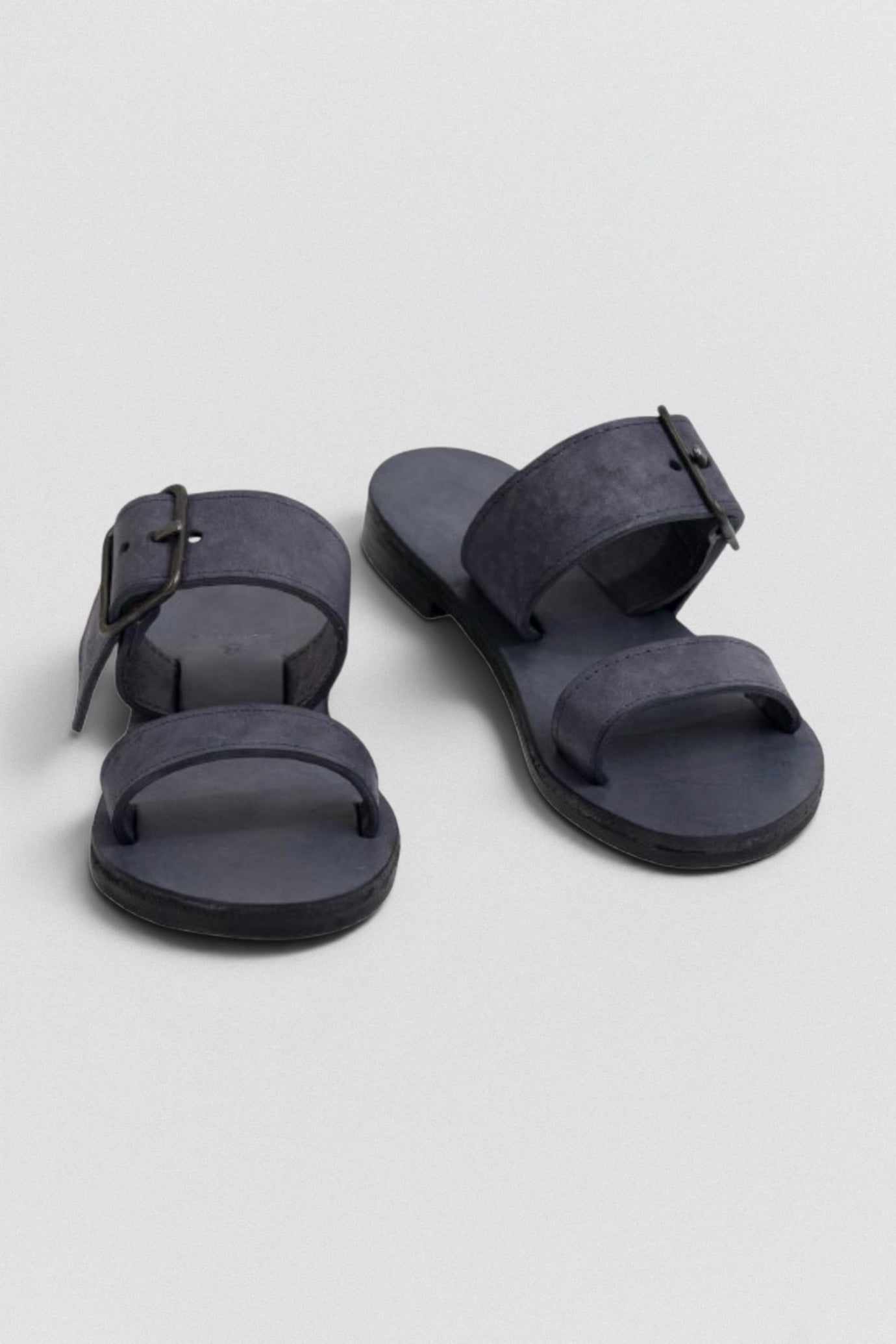 Tagliovivo Buckle Sandals Juniper vegetable-tanned leather handmade Italy