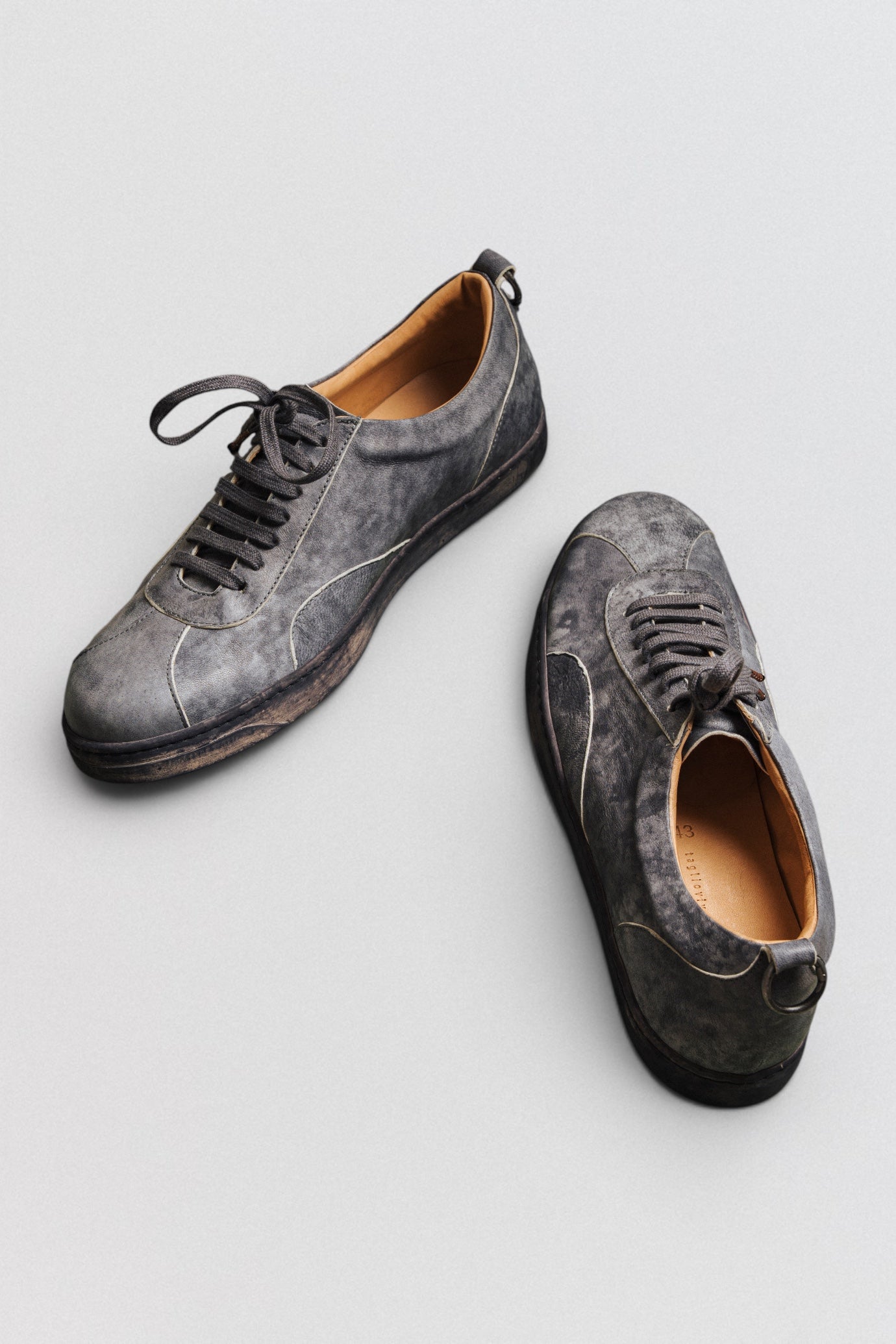 Tagliovivo Latex Sneakers Juniper hand-dyed horse leather handmade Italy