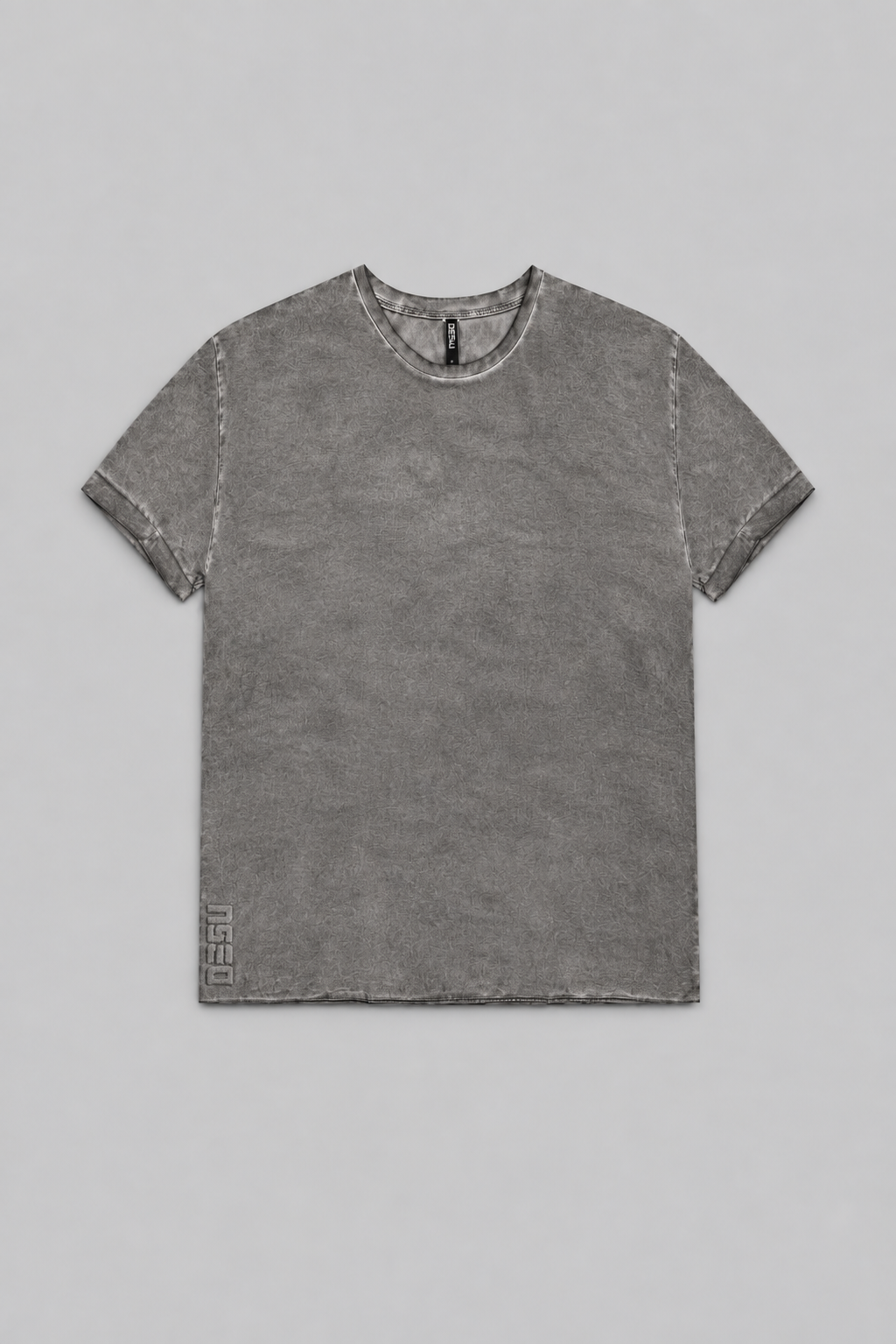 Shop the DESU Oversize T Shirt in Grey at LABOUTIK Bali. A unisex hand dyed cotton t shirt with oversized fit, Desu embossed logo, and pigment based cold dye finish.