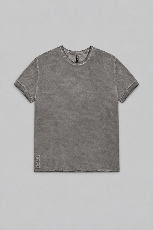 Shop the DESU Oversize T Shirt in Grey at LABOUTIK Bali. A unisex hand dyed cotton t shirt with oversized fit, Desu embossed logo, and pigment based cold dye finish.