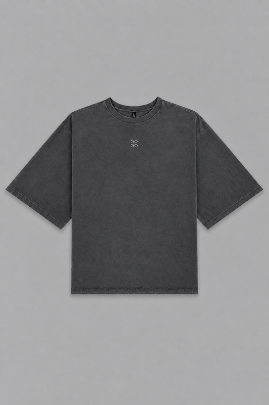 Shop the DESU Square T Shirt in Grey at LABOUTIK Bali. A unisex oversized cotton t shirt with boxy square fit, ribbed neckline, and hardware detail on the chest.