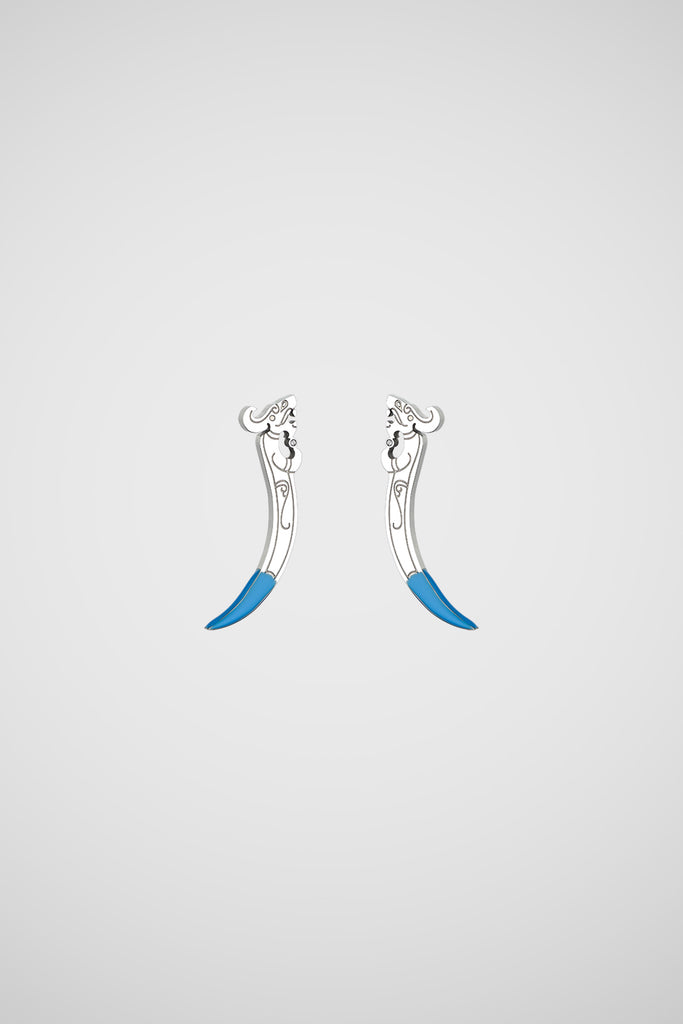 Chinese Mascot Enamel Earrings