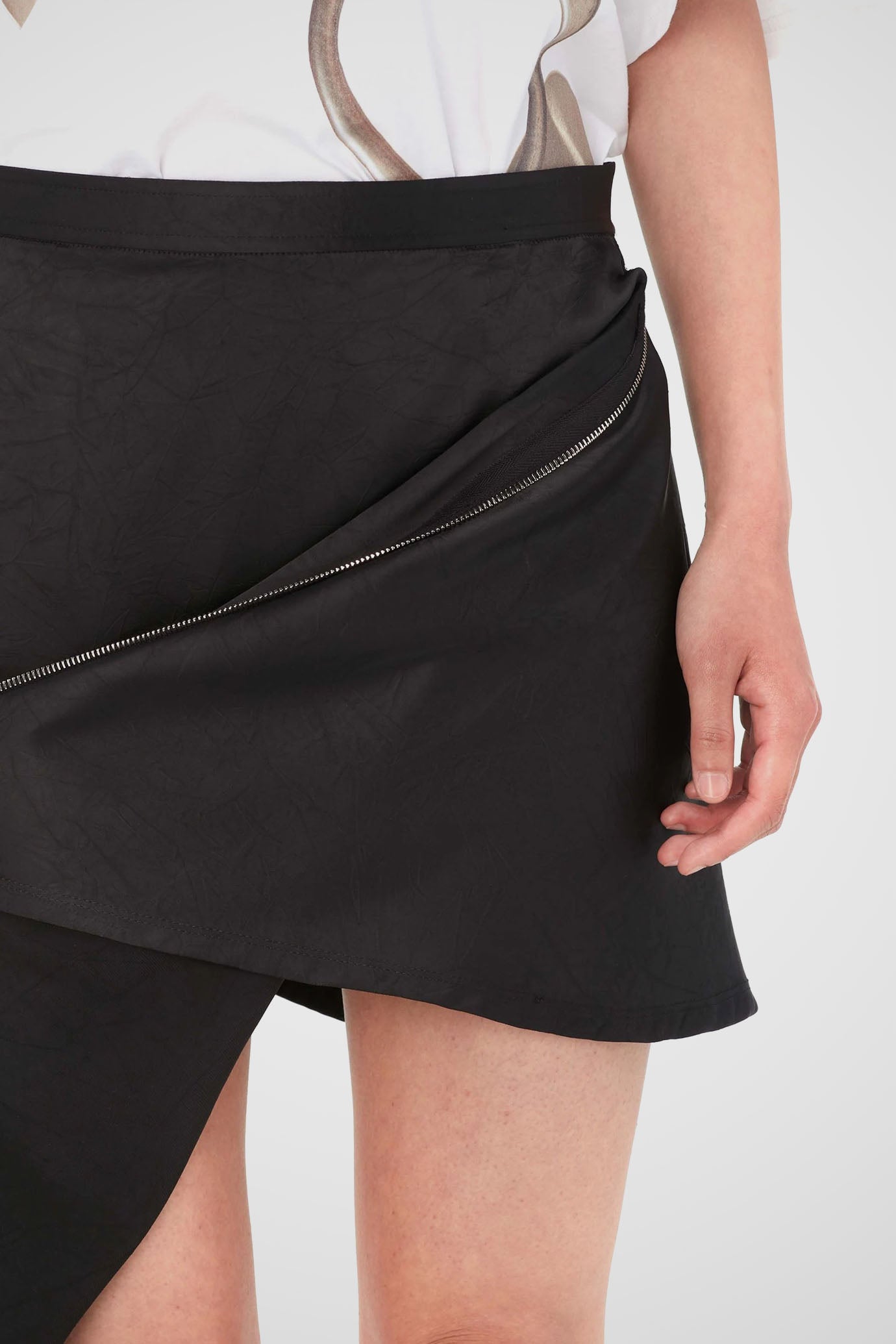 Zip Detail Mini Skirt